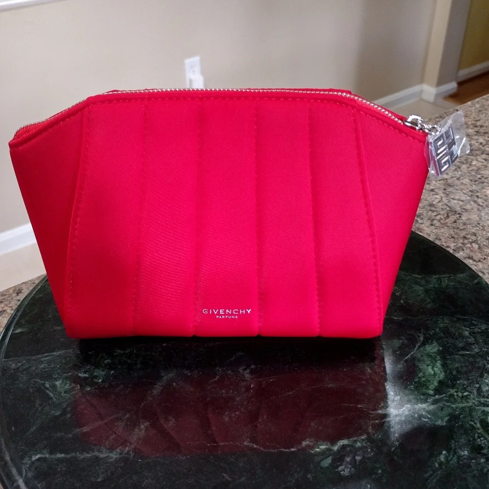 NWOT Givenchy Parfume Red Cosmetic bag